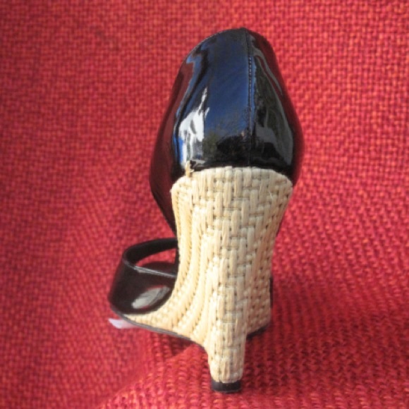 Bally Patent and Raffia Wedges - Picture 3 of 4