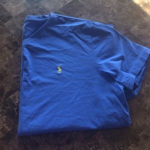 Large men's blue polo shirt