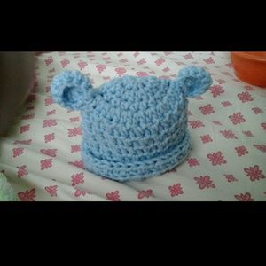 Cute newborn baby blue hat