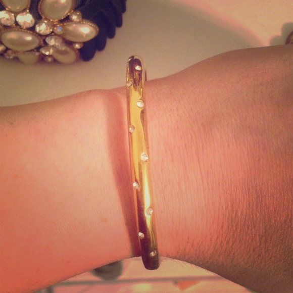 Gold and crystal bracelet