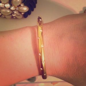 Gold and crystal bracelet