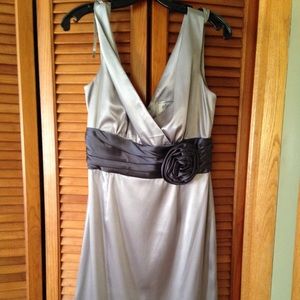 Eliza J silver/gray party dress