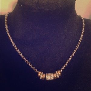 Touchstone crystal necklace.