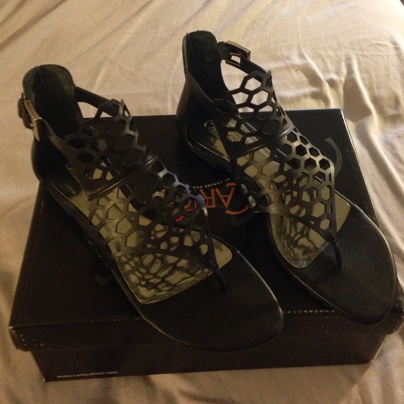 Black Carlos Santana Gladiator Sandals