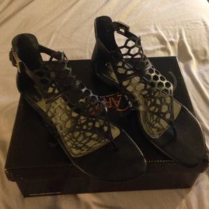 Black Carlos Santana Gladiator Sandals
