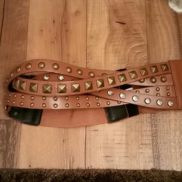 Studded Brown Belt - Picture 2 of 2