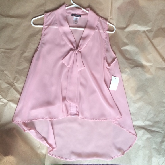 Strawberry sheer top