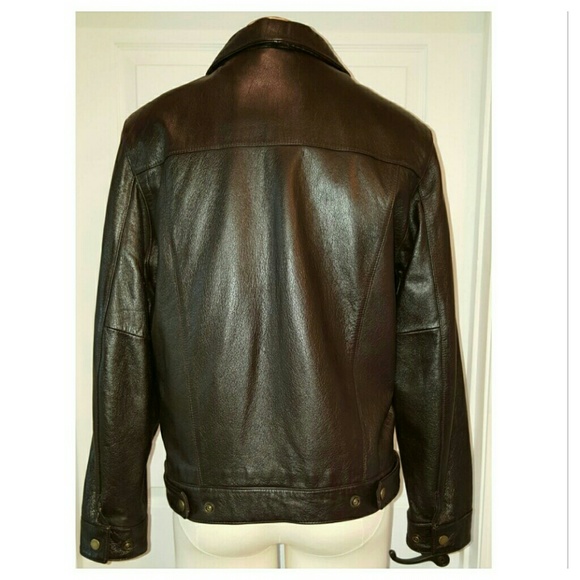 SOLD - Genuine Leather - Dark Brown Wilsons Jacket - Picture 2 of 4