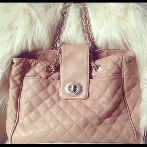 Pink ALDO Quilted Shoulder Bag