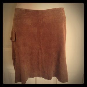 J crew leather suede mini skirt