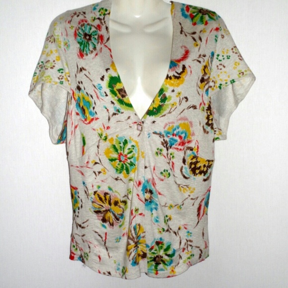Floral Short Sleeved Cardigan