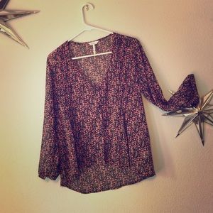 Kirra Floral chiffon work button up blouse