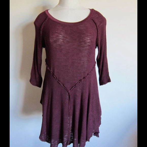 Free people tunic maroon. No trades
