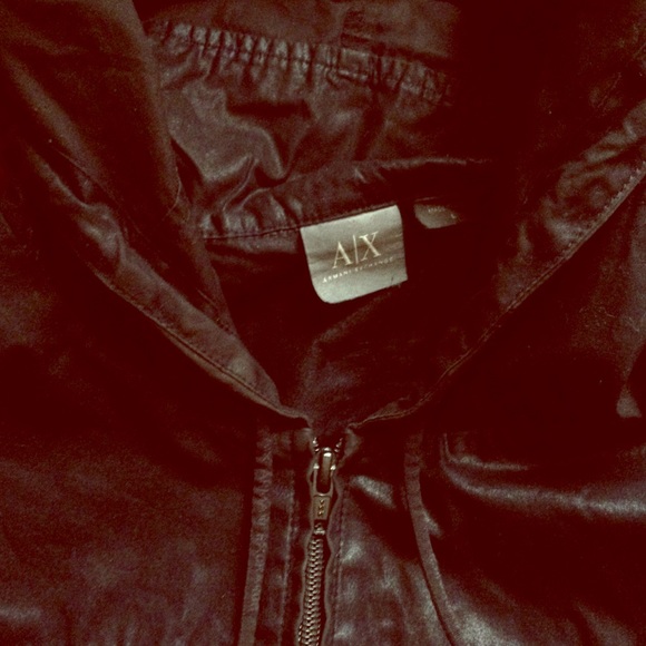 Leather hoody