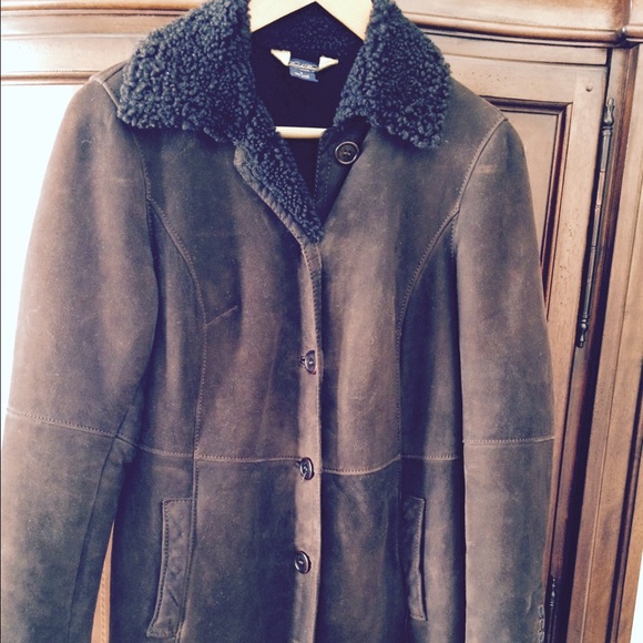 Brooks Brothers Suede lamb ️coat