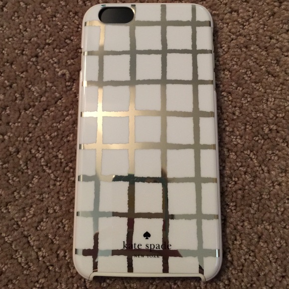 iPhone 6 Plus gold mirror & cream Kate Spade case