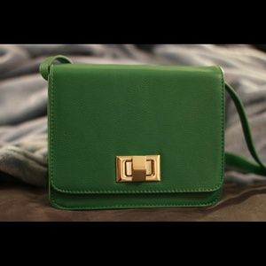 Forever 21 green message bag