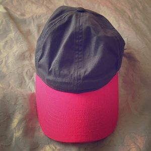 NWT J.Crew Hot Pink & Grey Baseball Cap