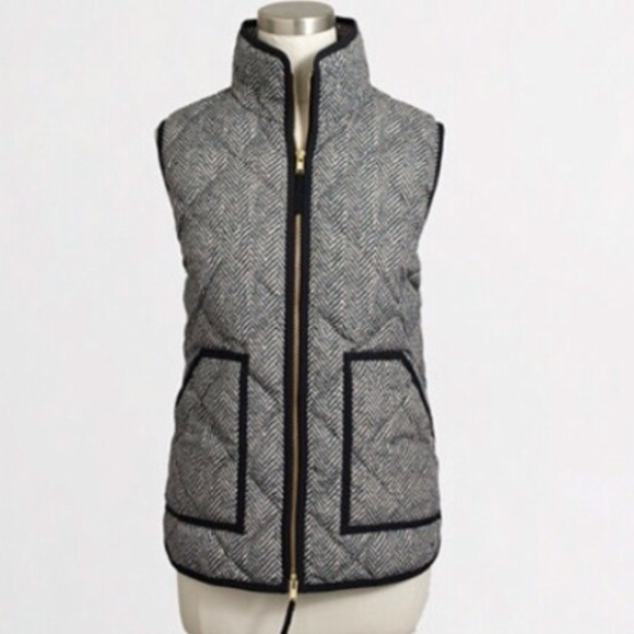 Jcrew factory vest xs herringbone