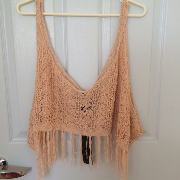 💥SOLD💥Brandy Melville knit crochet oversized top