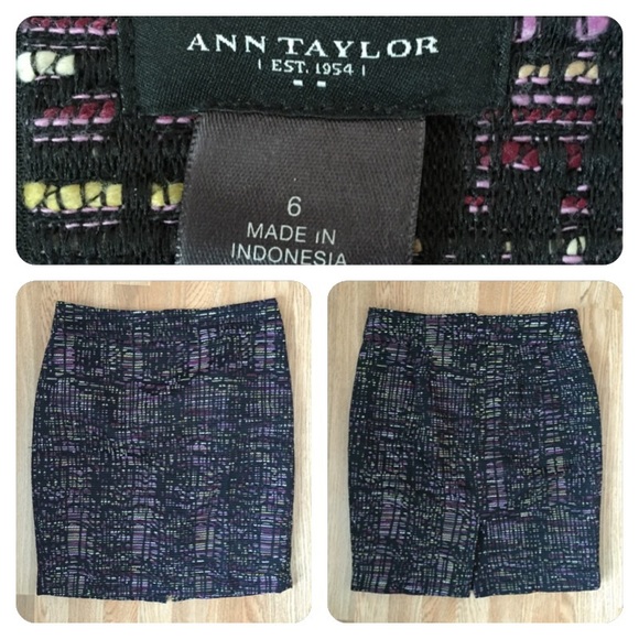 🚫Sold🚫Ann Taylor tweed pencil skirt sz 6. Pretty - Picture 2 of 3
