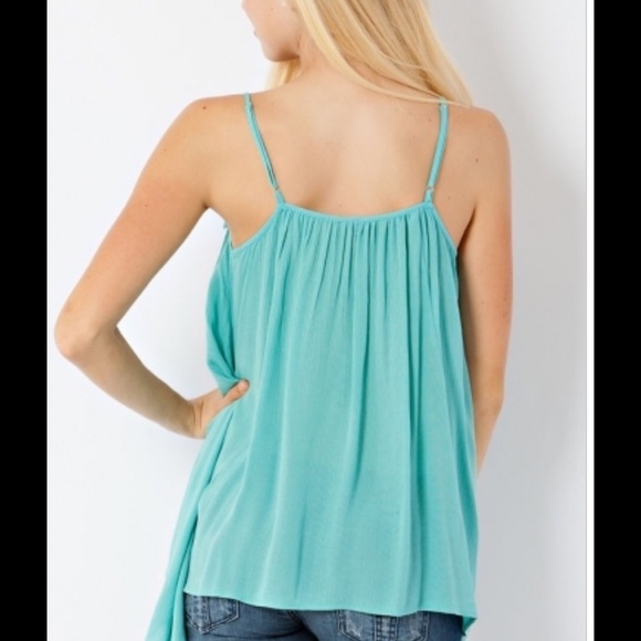 🆕Totally Turquoise Boho Cami Top NEW - Picture 2 of 4