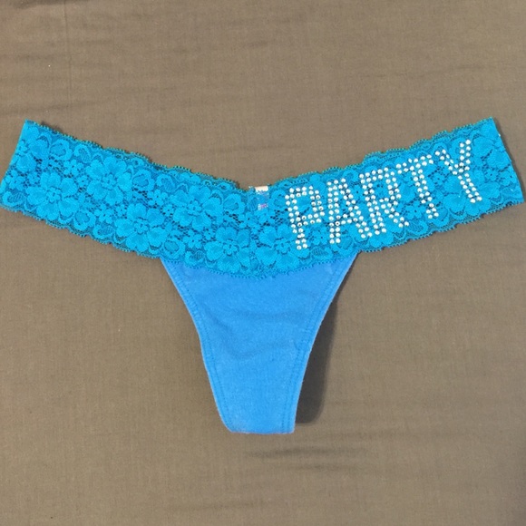 VS PINK Blue Party Panty