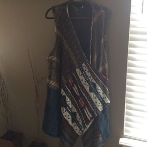 Urban Outfitters hi-lo sweater tribal print