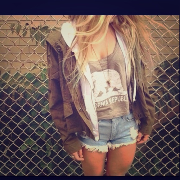 New brandy green cargo jacket