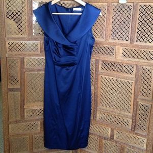 Calvin Klein navy satin dress