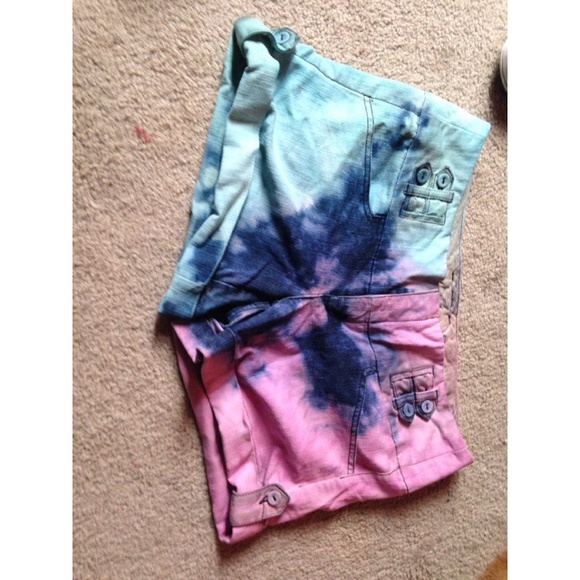 Tie Dye High Waisted Shorts - Picture 1 of 2