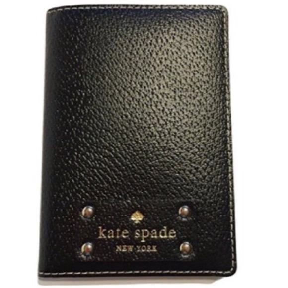 KATE SPADE passport book. Black - Picture 1 of 3