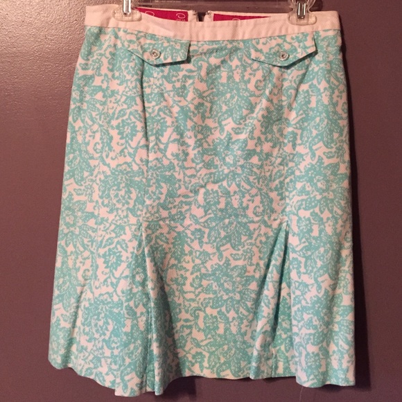Oscar de la renta front pleat skirt