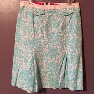 Oscar de la renta front pleat skirt