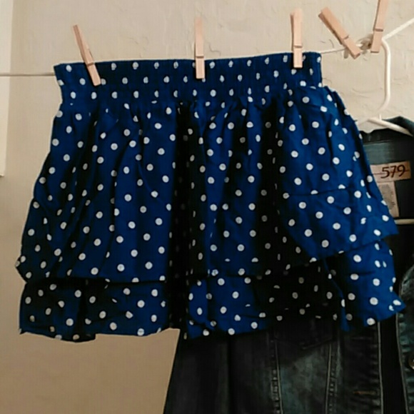 Blue Ruffled Mini-Skirt - Picture 2 of 2