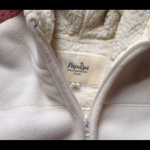 Papaya fleece lined zip up - Picture 2 of 3