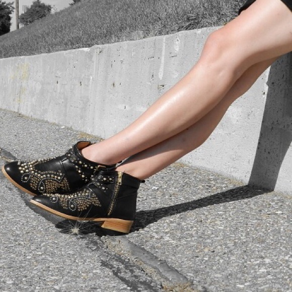 Zara Ankle Boot with Studded Toe