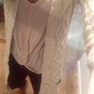 Knee length sweater
