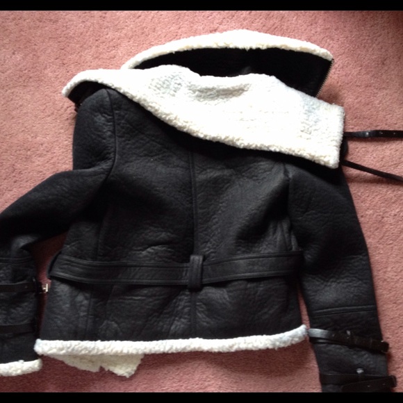 Black bomber jacket with fleece lining - Picture 2 of 3