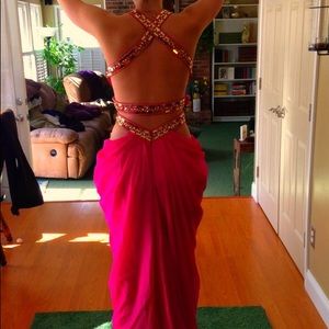 Pink beautiful prom dress