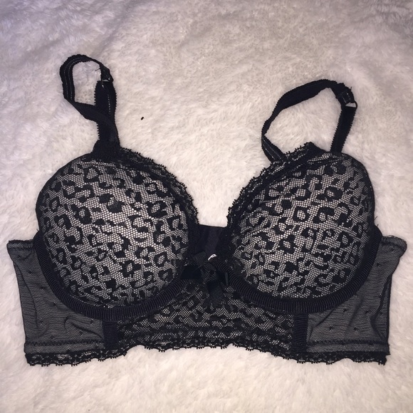 Cheetah Black Lingerie Bra