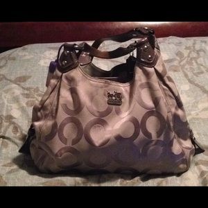 Grey coach purse
