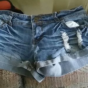 Denim shorts