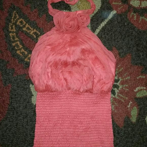 Coral  halter top