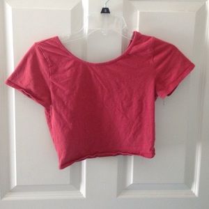 pinkish/red Small Nollie tight crop top