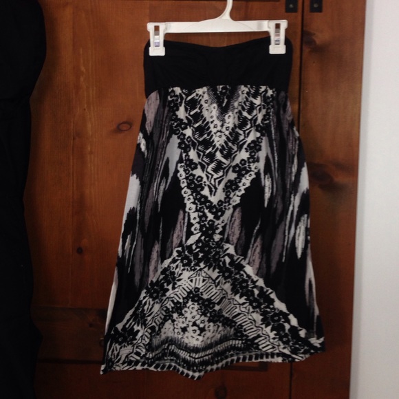 Billabong printed strapless dress