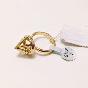 NWT Large Spike Stud Gold Ring from Nordstrom