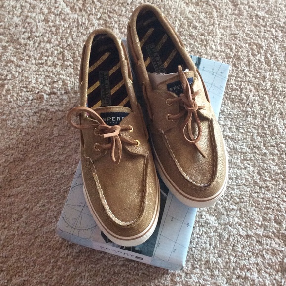 Sperry Top-Sider Bahama Sand Metallic Gold Suede