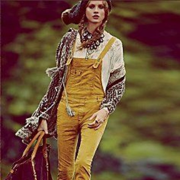 Free People through the woods curduroy overalls