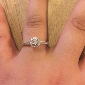 White gold diamond ring $1,200